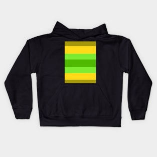 Green & Yellow Stripe Kids Hoodie